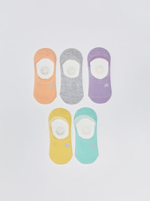 LCW Kids جوارب غير مرئية منقوشة للبنات - عبوة من 5 قطع - S31217Z4-G5P