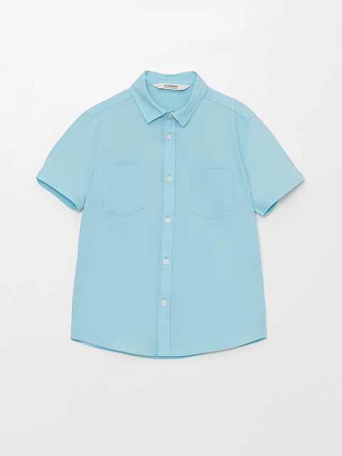 LCW Kids Basic Kısa Kollu Poplin Erkek Çocuk Gömlek - S31234Z4-FXE