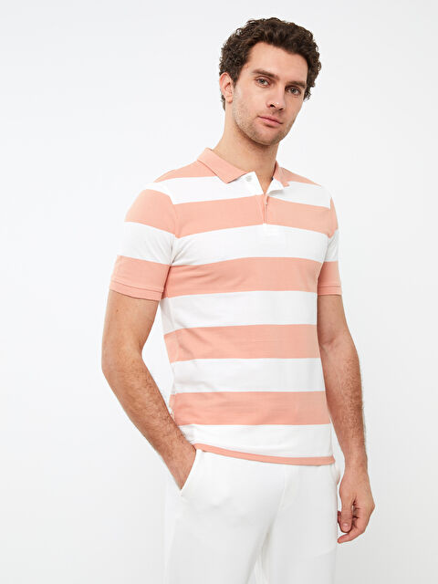 LCWAIKIKI Classic Polo Neck Short Sleeve Striped Pique Men's T-Shirt - S31284Z8-LF1