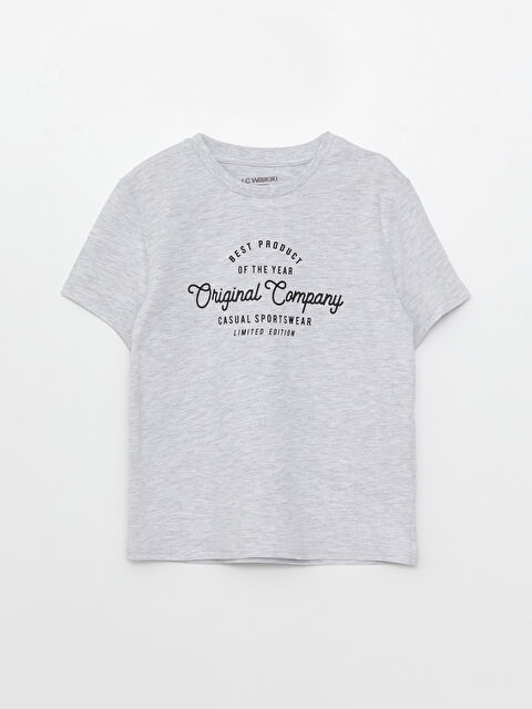 LCW Kids Crew Neck Printed Short Sleeve Boys' T-Shirt - S31382Z4-LAK