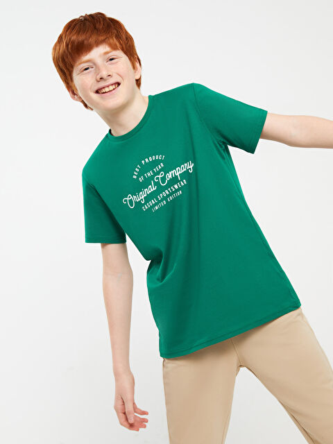 LCW Kids Crew Neck Printed Short Sleeve Boys' T-Shirt - S31382Z4-HQH