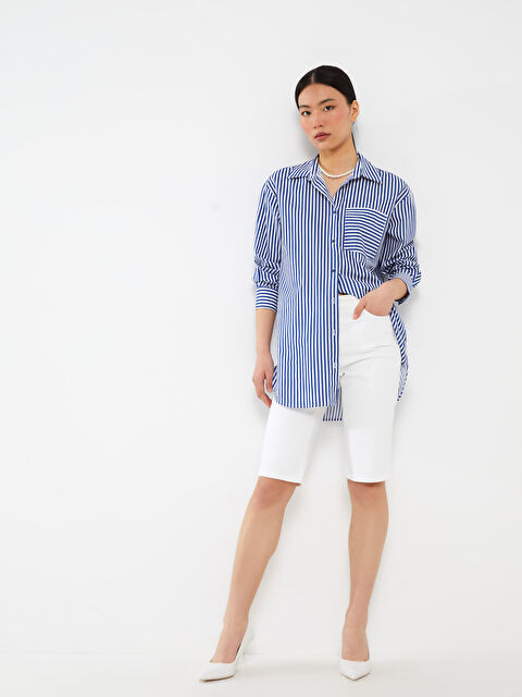 LCWAIKIKI Basic Normal Bel Dar Fit Kadın Jean Şort - S31388Z8-844