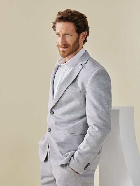 LCW BUSINESS Slim Fit Men's Blazer Jacket - S31421Z8-GDU