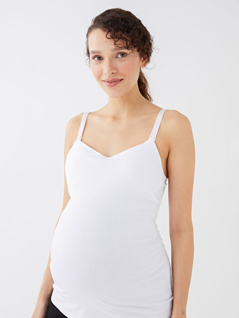 LCW DREAM U Yaka Düz Askılı Hamile Atlet - S31589Z8-FFB