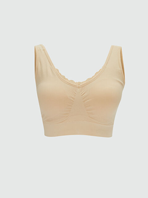 LCW DREAM V Yaka Balensiz Dolgusuz Nakışlı Sporcu Sütyen