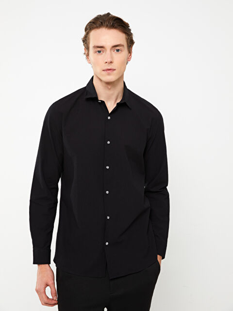 LCW Vision Slim Fit Long Sleeve Men's Shirt - S31757Z8-CVL