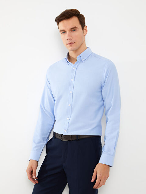LCWAIKIKI Formal Slim Fit Long Sleeve Oxford Men's Shirt