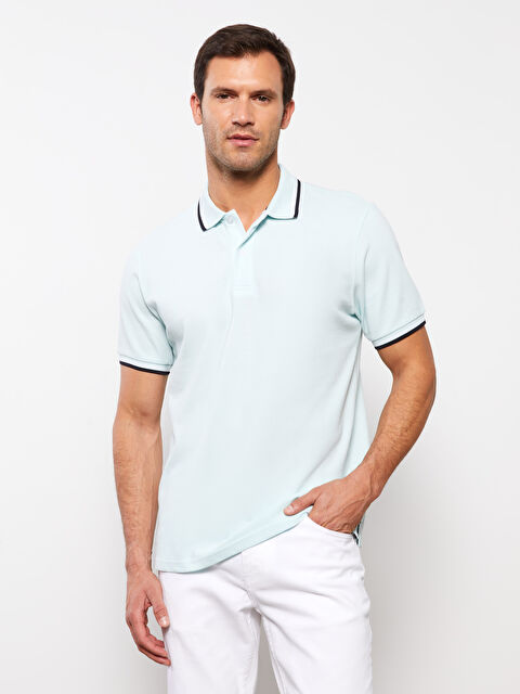 SOUTHBLUE Polo Neck Short Sleeve Pique Men's T-Shirt - S32357Z8-V1B