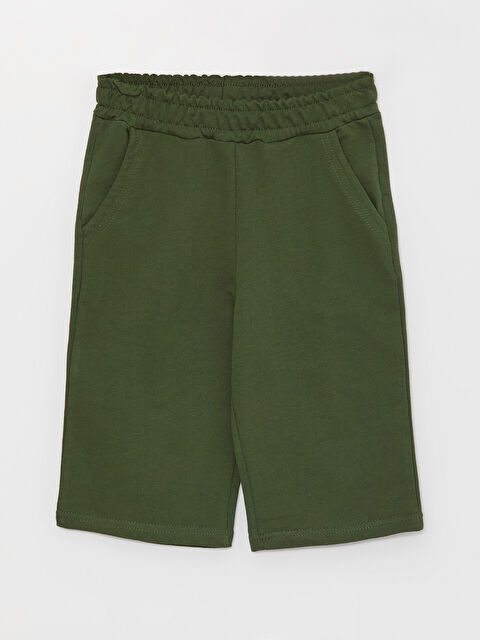 LCW Kids Elastic Waist Basic Boys' Roller Shorts - S32386Z4-HCY