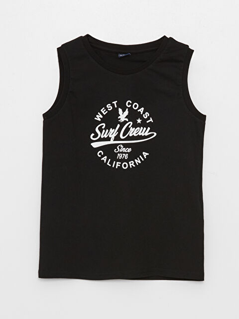 LCW Kids فيست مطبوع بياقة دائرية للأولاد - S32387Z4-CVL