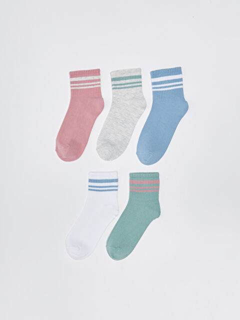 LCW DREAM Çizgili Kadın Soket Çorap 5'li - S32495Z8-J3N