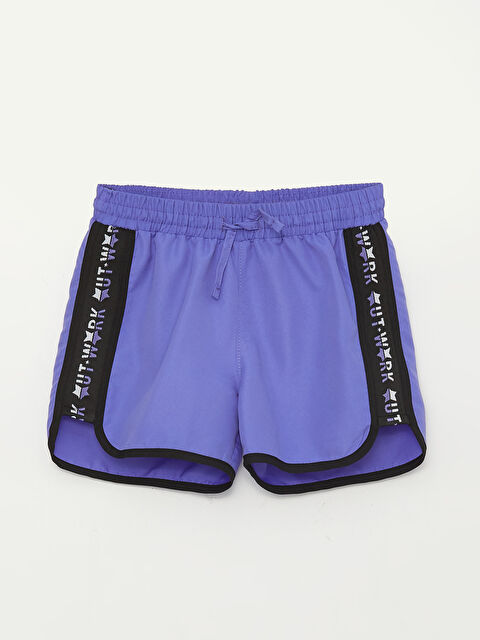 LCW Kids Elastic Waist Printed Girl's Swim Shorts - S32560Z4-RJT