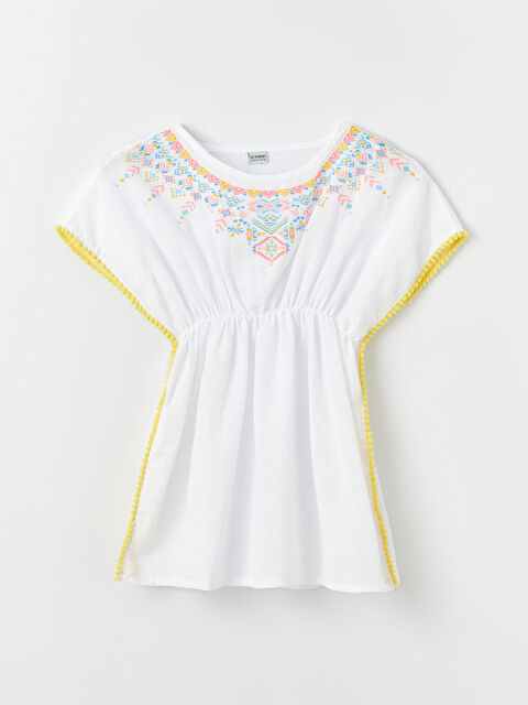 LCW Kids Bisiklet Yaka Baskılı Kız Çocuk Pareo - S32888Z4-R9K