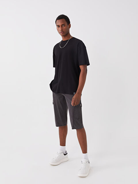 LCW Jeans شورت برمودا جينز للرجال بقصة عادية - S33080Z8-GRD