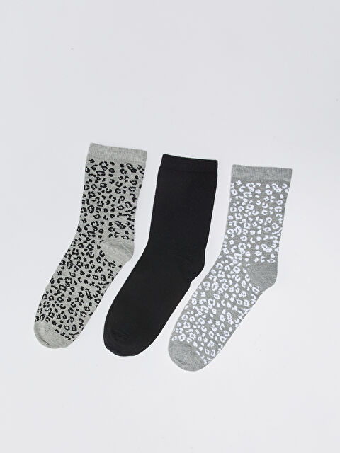 LCW DREAM Desenli Kadın Soket Çorap 3'lü - S33223Z8-LAL