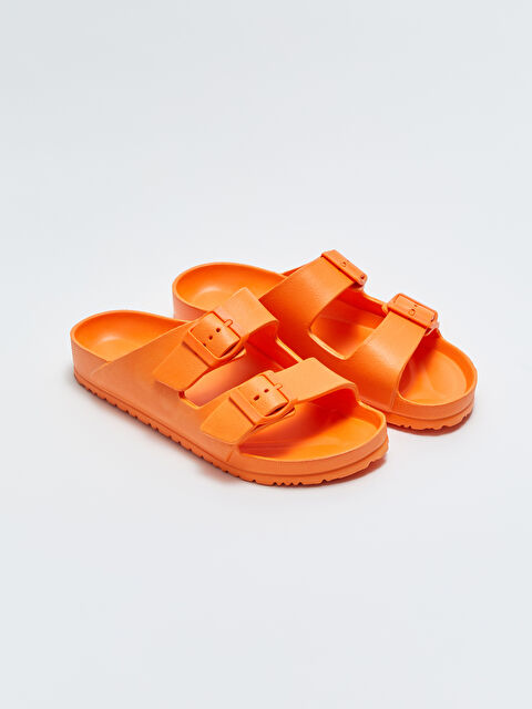 LCW STEPS Double Band Buckle Detail Women's Slippers. - S33421Z8-QSQ