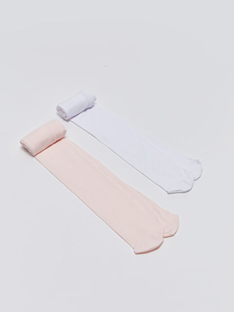 LCW baby Basic Baby Girls' Tights 2 Pack - S33723Z1-E5X