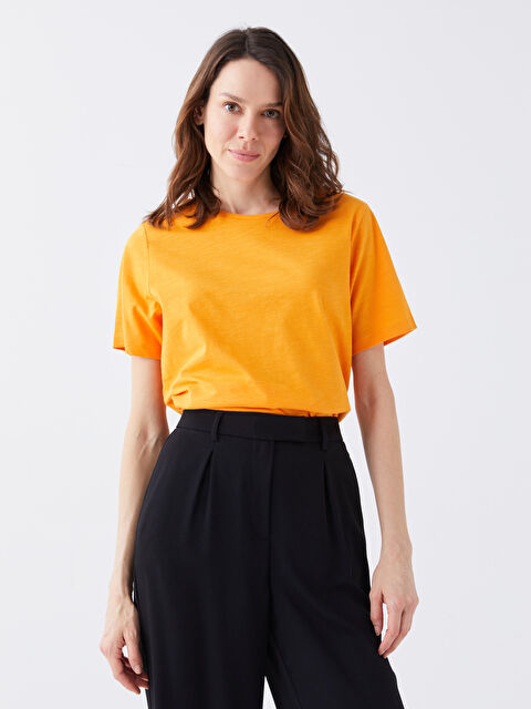 LCWAIKIKI Basic Crew Neck Plain Short Sleeve Women's T-Shirt - S33835Z8-FP0