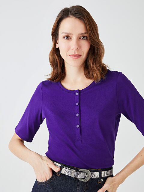 LCWAIKIKI Basic Crew Neck Plain Short Sleeve Women's T-Shirt - S33848Z8-LWW