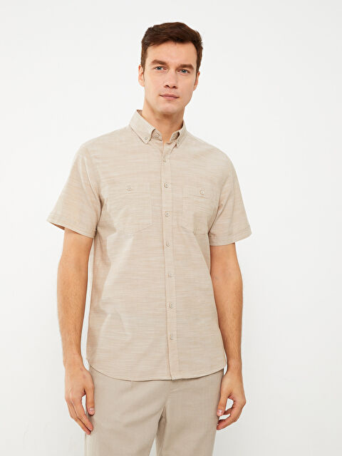 LCWAIKIKI Classic Regular Fit Kısa Kollu Poplin Erkek Gömlek