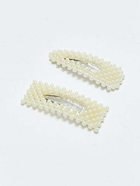 LCW ACCESSORIES İncili Çıt Çıtlı Toka 2'li - S33994Z8-M0T