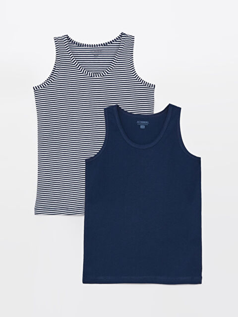 LCW Kids Crew Neck Cotton Boy Singlet 2-Pack - S34113Z4-LGS