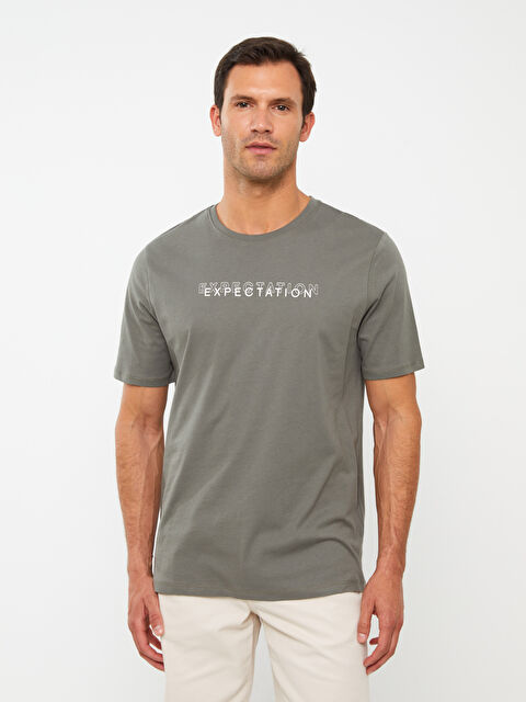 SOUTHBLUE تيشيرت للرجال برقبة دائرية وأكمام قصيرة مصنوع من قطن ممشط ومطبوع - S34427Z8-P5X