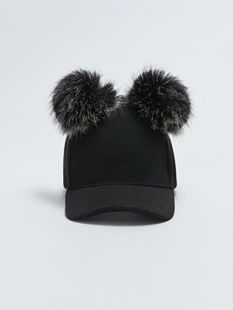 LCW ACCESSORIES Double Pompom Cachet Girl Cap Hat - S34534Z4-HUC