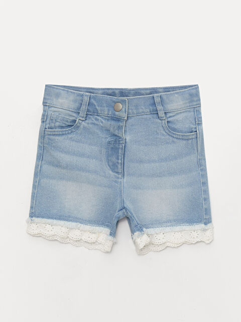 LCW baby Basic Kız Bebek Jean Şort - S34889Z1-311
