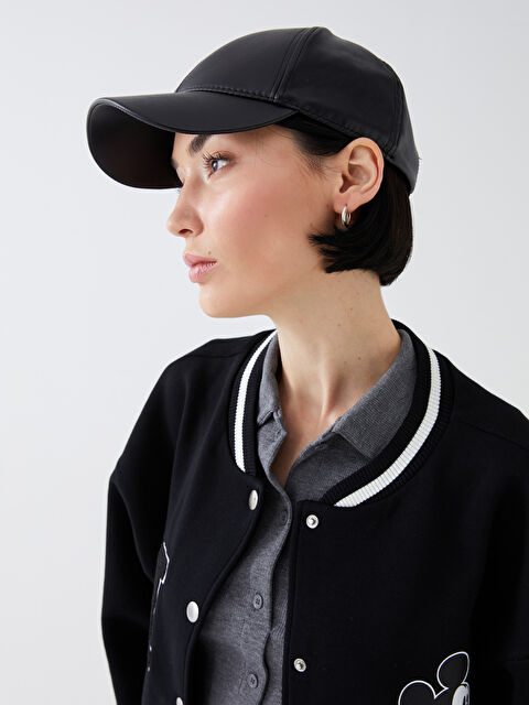 LCW ACCESSORIES Deri Görünümlü Kadın Kep Şapka - S34945Z8-HEG