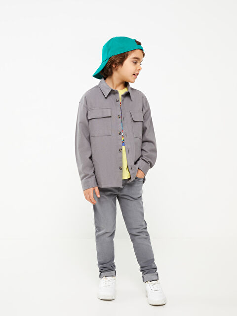 LCW Kids Beli Ayarlanabilir Lastikli Erkek Çocuk Jean Pantolon - S35157Z4-GRD