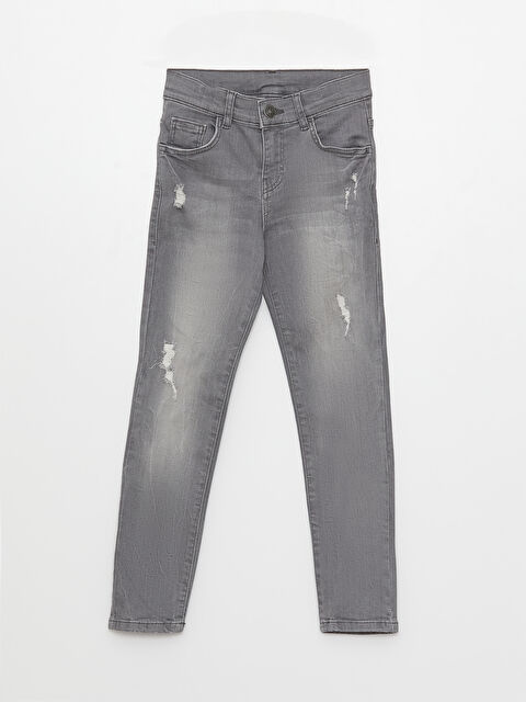 LCW Kids Beli Ayarlanabilir Lastikli Erkek Çocuk Jean Pantolon