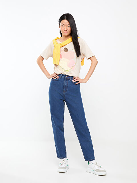 LCW Jeans High Waist Mom Fit Women's Jeans - S35498Z8-507