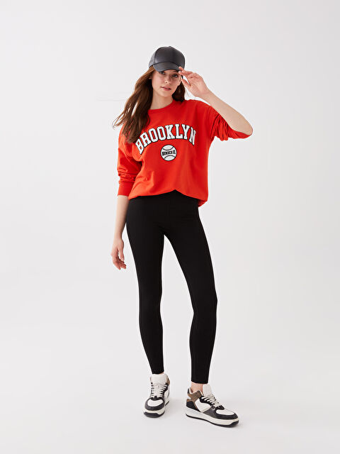 LCW Vision Women's Elasticated Waist Plain Leggings - S35886Z8-CVL