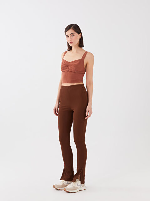 LCW Vision Women's Elasticated Waist Plain Leggings - S35895Z8-HJN