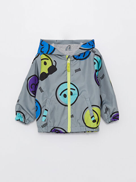 LCW baby Hooded Long Sleeve Printed Baby Boy Raincoat - S36200Z1-LRW