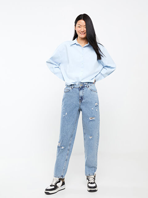 LCW Jeans High Waist Boyfriend Fit Women Jean Pants - S36253Z8-507