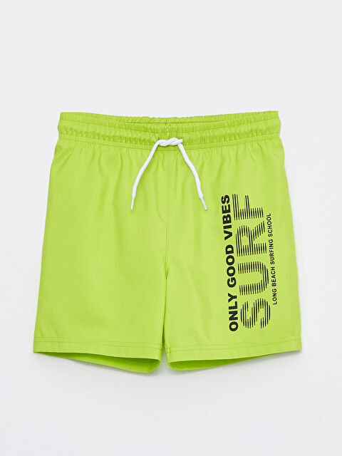 LCW ECO Beli Lastikli Baskılı Erkek Çocuk Deniz Şortu