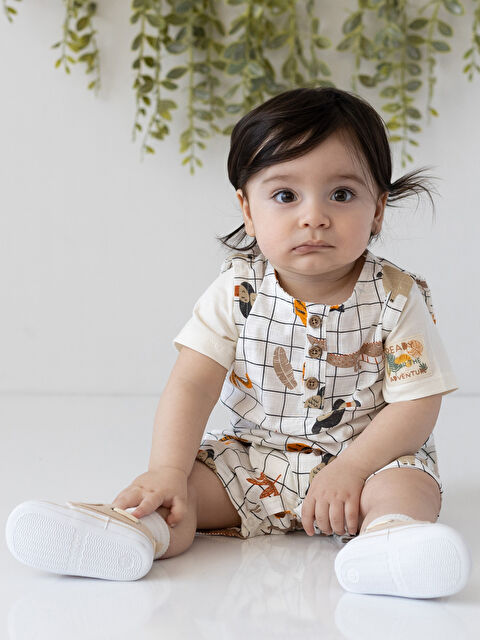 LCW baby Crew Neck Baby Boys' Jumpsuit - S36705Z1-QVK