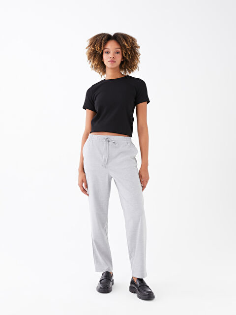LCW Vision Women's Elastic Waist Relaxed Fit Regular Trousers - S37042Z8-S0K