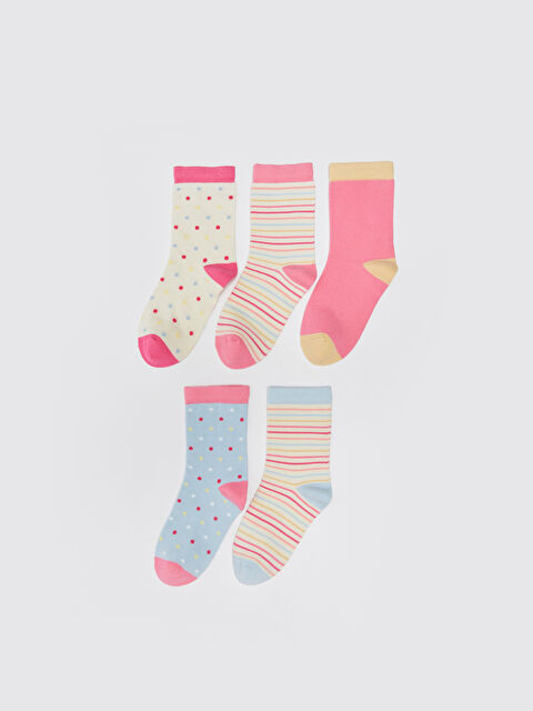 LCW Kids Desenli Kız Çocuk Soket Çorap 5'li - S37122Z4-J0E