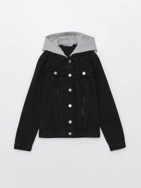 LCW Kids Hooded Girl Jean Jacket - S37147Z4-326