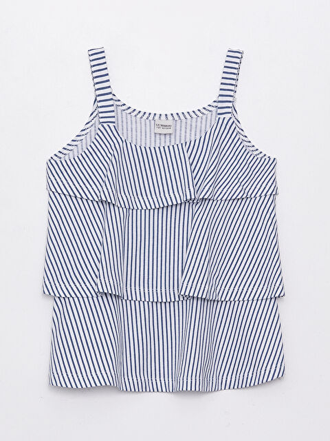 LCW Kids U-Neck Striped Girls' Tank Top - S37183Z4-LGB