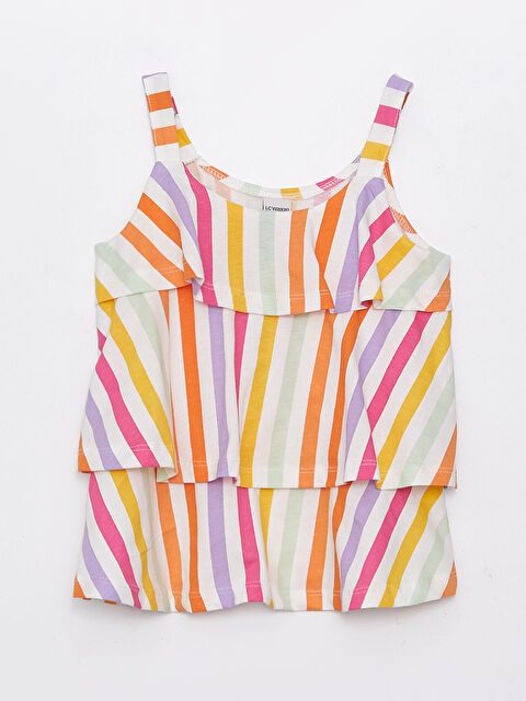 LCW Kids U-Neck Striped Girls' Tank Top - S37183Z4-P8J