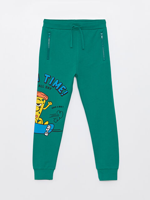 LCW Kids Pantalon de survêtement jogger imprimé à taille élastiquée pour garçons - S37466Z4-HAZ