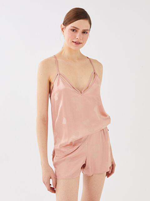 LCW DREAM Elastic Waist Patterned Satin Women's Pyjama Bottoms - S37557Z8-FMT