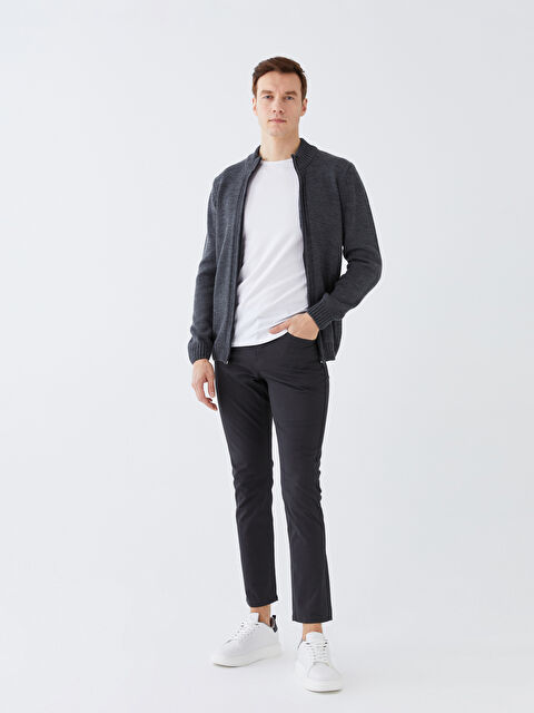 LCWAIKIKI Classic بنطلون تشينو جبردين بقصة رفيعة للرجال - S37632Z8-S2L