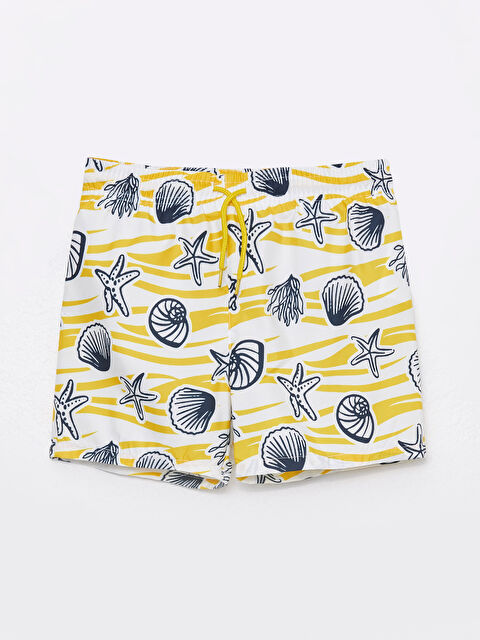 LCW ECO Beli Lastikli Desenli Erkek Çocuk Deniz Şortu - S37860Z4-LU7