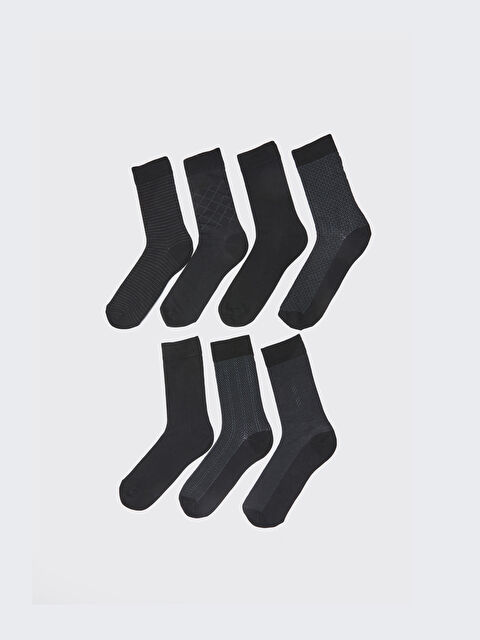 LCW ACCESSORIES Desenli Erkek Bambu Soket Çorap 7'li