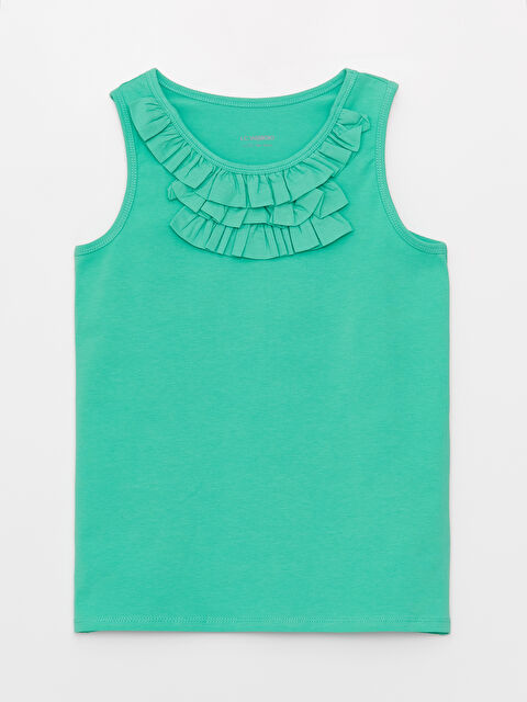 LCW Kids Poncho Crew Neck Frill Detailed Girl Child Athlete - S37876Z4-FMW